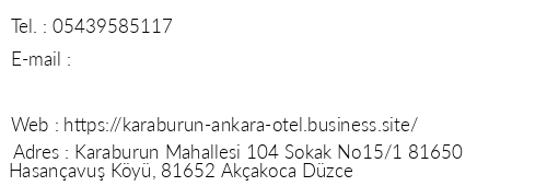 Karaburun Ankara Otel telefon numaralar, faks, e-mail, posta adresi ve iletiim bilgileri